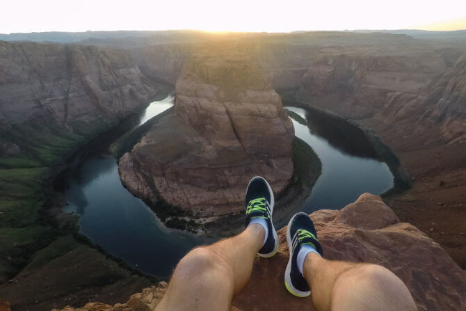 Západ slnka na Horseshoe Bend