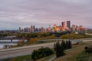 výhľad na Calgary z Memorial drive