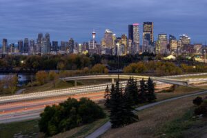 výhľad na Calgary z Memorial drive