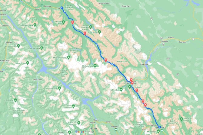 icefields-parkway-mapa